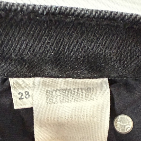 Reformation Women's size 28 Straight Black Jeans - Picture 10 of 14